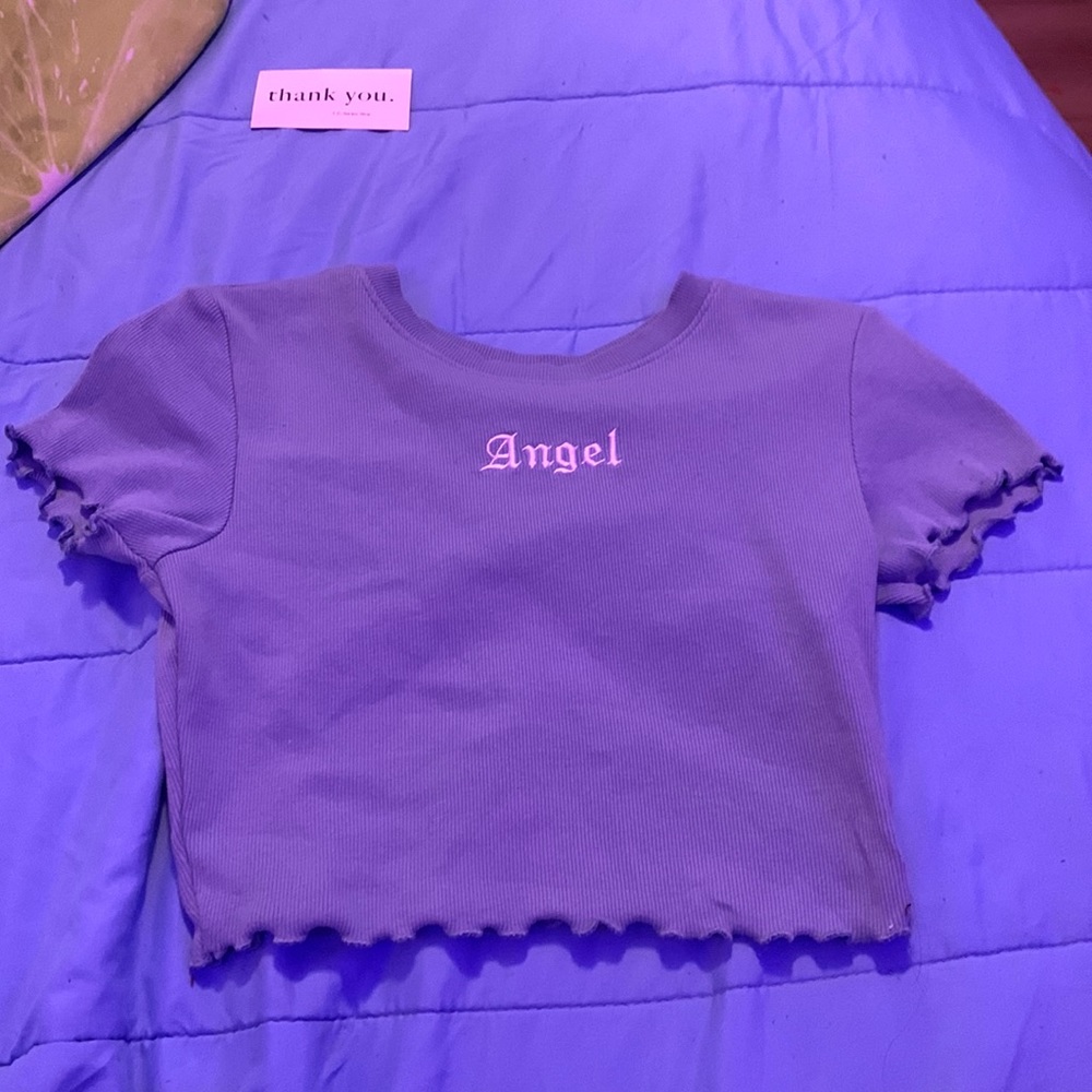 Cropped top size xs grey blue color